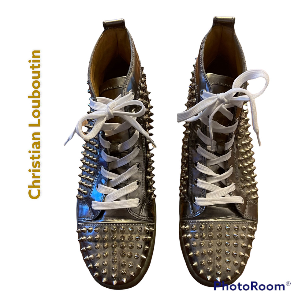 Christian Louboutin Men's High Top Spike Sneakers Sz 43